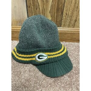 Green Bay‎ Packers Hat NFL Vintage On Field Knit Visor Y2K Authentic Sideline